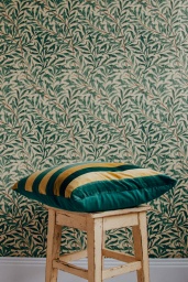 Striped Cushion Green/Mustard 50x50